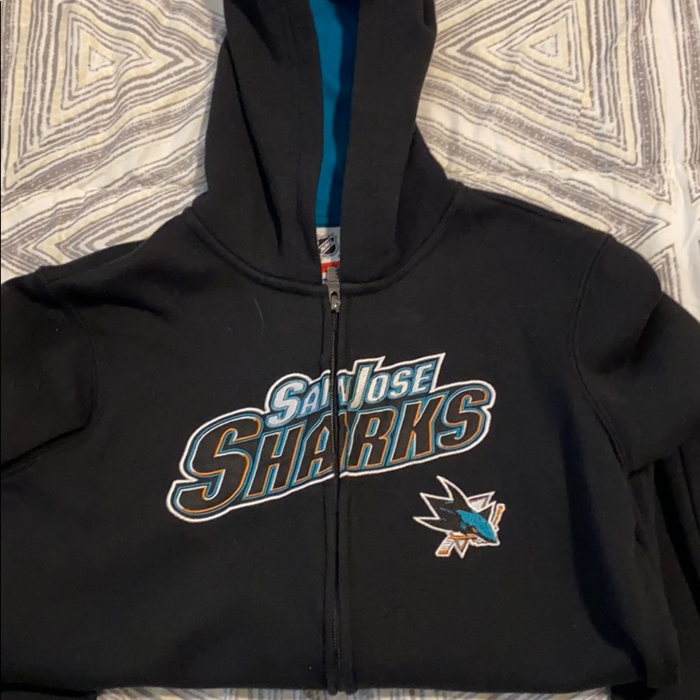 San Jose sharks NHL youth zip up jacket - medium